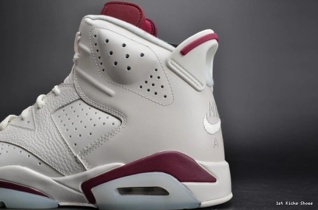 1st Kicks Maroon white Jordan 384664-116 Air 6 Retro 0811